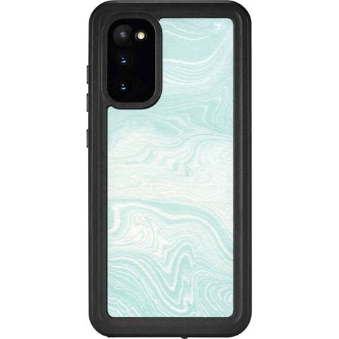 Marbleized Mint Galaxy S20 Waterproof Case