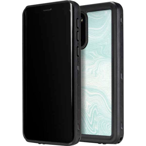 Marbleized Mint Galaxy S20 Waterproof Case