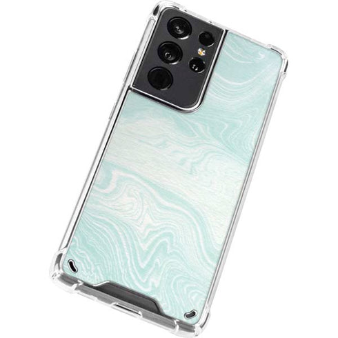 Marbleized Mint Galaxy S21 Ultra 5G Clear Case