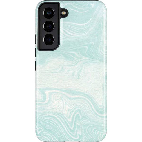 Marbleized Mint Galaxy S22 Pro Case