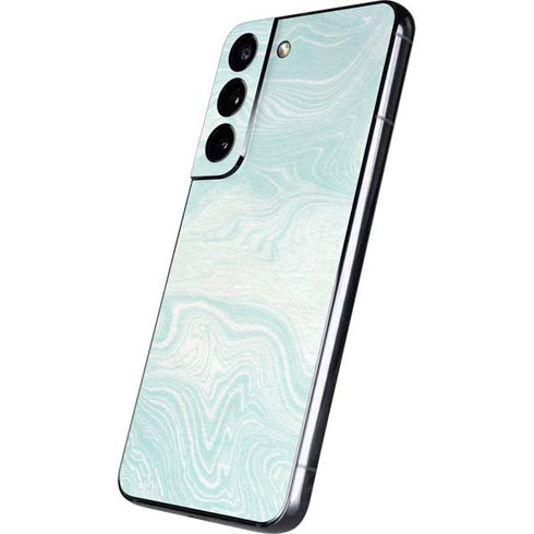 Marbleized Mint Galaxy S22 Skin