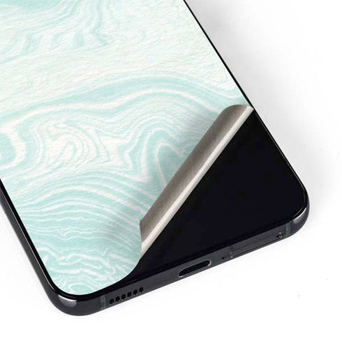 Marbleized Mint Galaxy S22 Skin