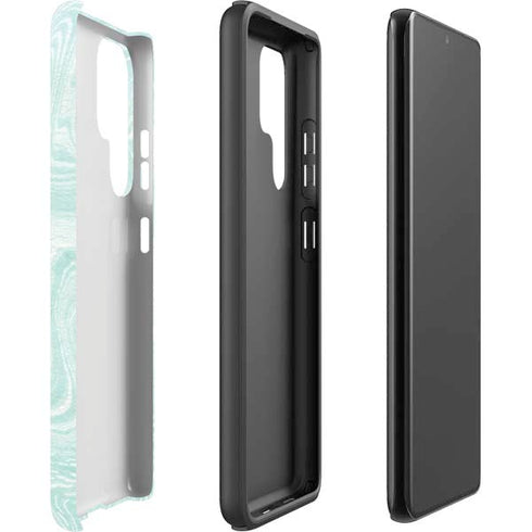Marbleized Mint Galaxy S22 Ultra Pro Case