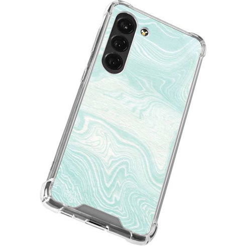 Marbleized Mint Galaxy S23 Clear Case