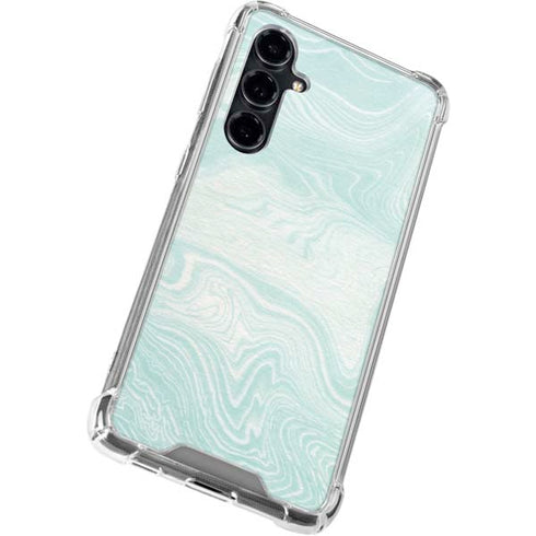 Marbleized Mint Galaxy S23 FE Clear Case