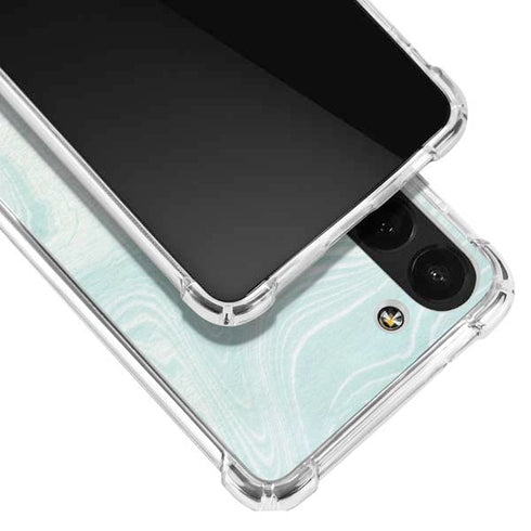 Marbleized Mint Galaxy S23 Plus Clear Case
