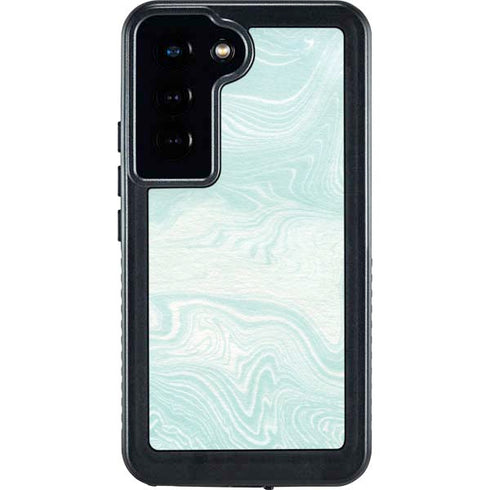 Marbleized Mint Galaxy S23 Waterproof Case