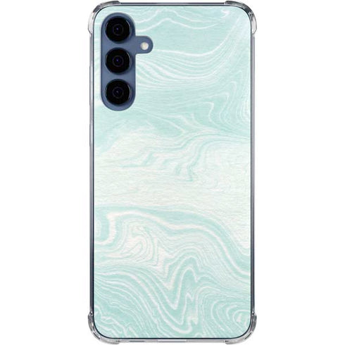 Marbleized Mint Galaxy S24 Clear Case