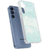 Marbleized Mint Galaxy S24 Clear Case