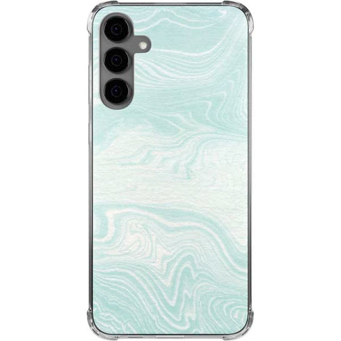 Marbleized Mint Galaxy S24 Plus Clear Case