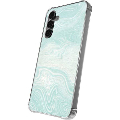 Marbleized Mint Galaxy S24 Plus Clear Case