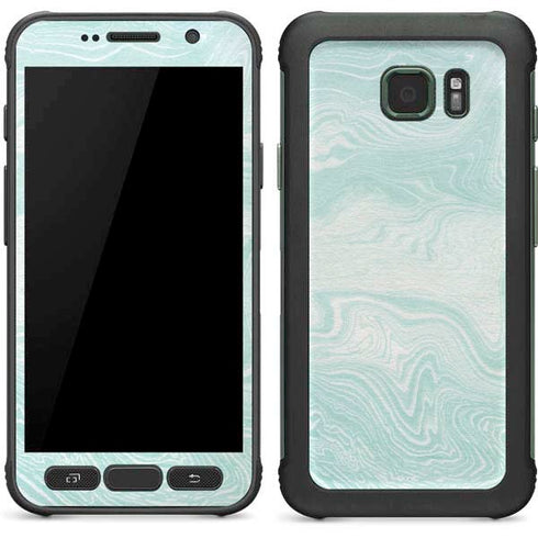 Marbleized Mint Galaxy S7 Active Skin