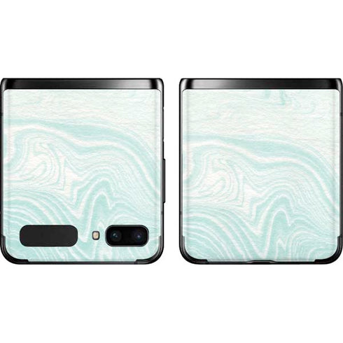 Marbleized Mint Galaxy Z Flip Skin