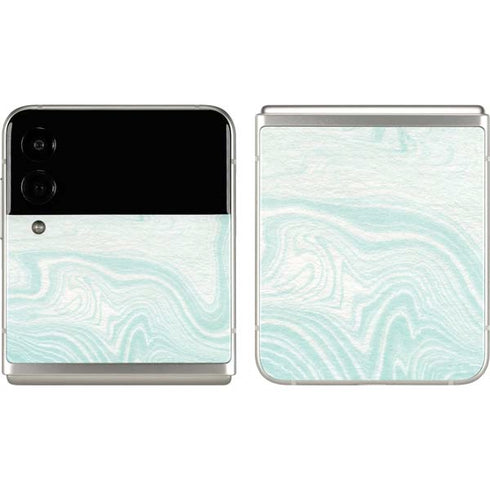 Marbleized Mint Galaxy Z Flip3 5G Skin