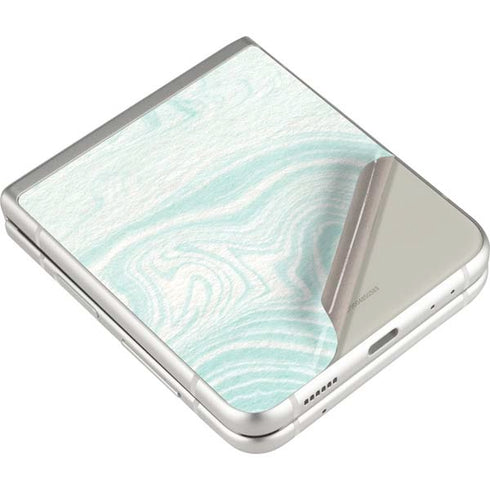 Marbleized Mint Galaxy Z Flip3 5G Skin