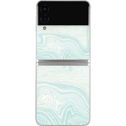 Marbleized Mint Galaxy Z Flip4 5G Skin