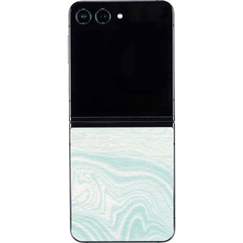 Marbleized Mint Galaxy Z Flip5 5G Skin