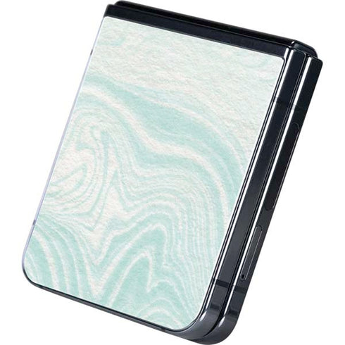 Marbleized Mint Galaxy Z Flip5 5G Skin