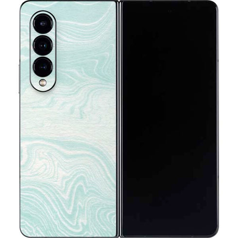 Marbleized Mint Galaxy Z Fold4 5G Skin