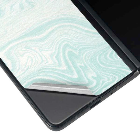 Marbleized Mint Galaxy Z Fold4 5G Skin