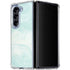 Marbleized Mint Galaxy Z Fold5 5G Clear Case