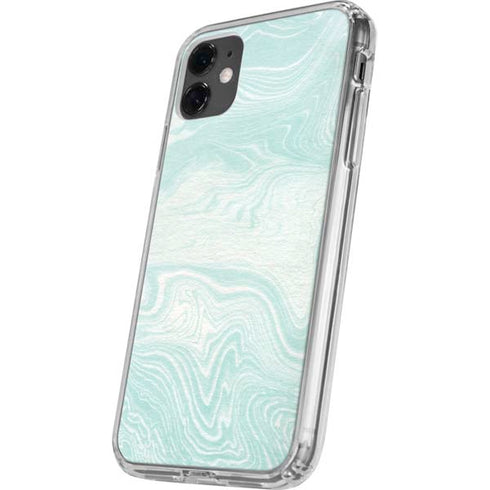 Marbleized Mint iPhone 11 Clear Case