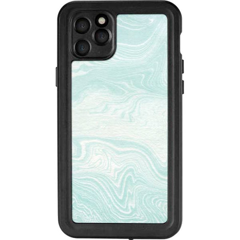 Marbleized Mint iPhone 11 Pro Max Waterproof Case