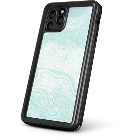 Marbleized Mint iPhone 11 Pro Max Waterproof Case