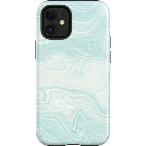 Marbleized Mint iPhone 12 Mini Impact Case