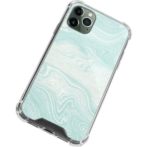 Marbleized Mint iPhone 12 Pro Clear Case
