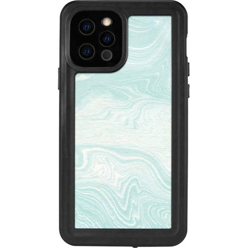 Marbleized Mint iPhone 12 Pro Waterproof Case