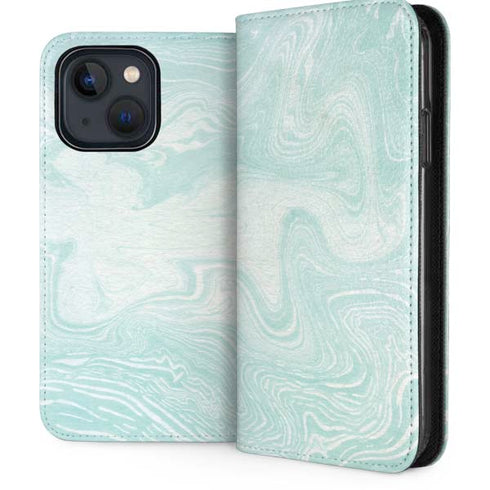 Marbleized Mint iPhone 13 Folio Case