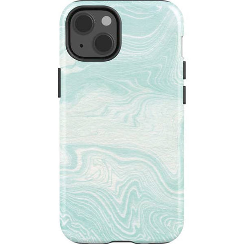 Marbleized Mint iPhone 13 Impact Case