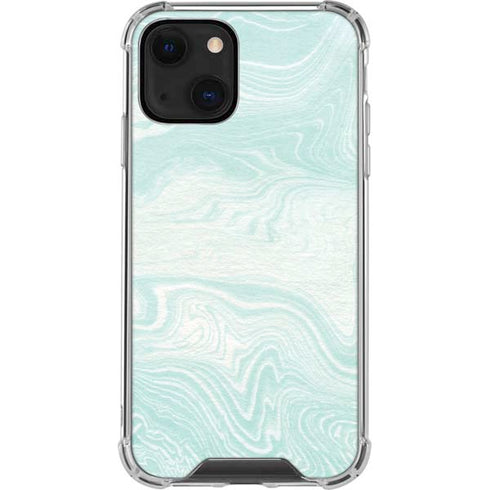 Marbleized Mint iPhone 13 Mini Clear Case