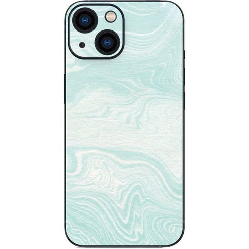 Marbleized Mint iPhone 13 Mini Skin