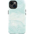 Marbleized Mint iPhone 14 Plus Impact Case