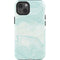 Marbleized Mint iPhone 14 Impact Case