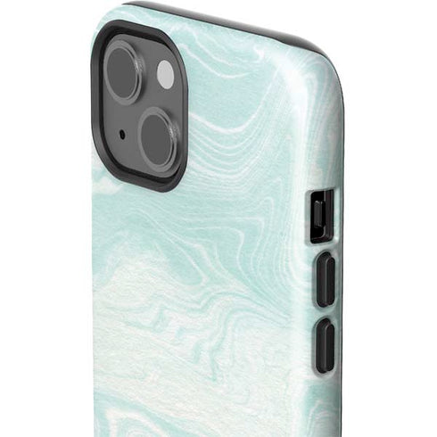 Marbleized Mint iPhone 15 Impact Case