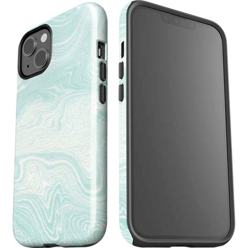 Marbleized Mint iPhone 15 Impact Case