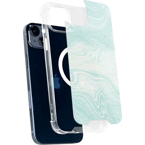 Marbleized Mint iPhone 15 Plus MagSafe Case