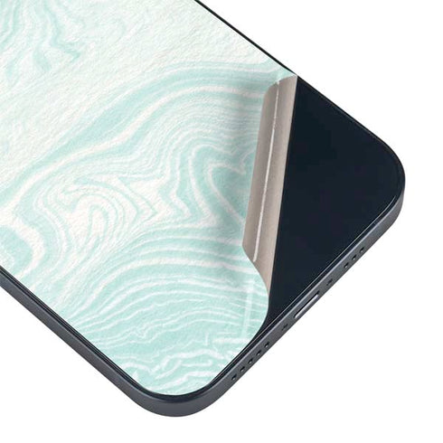 Marbleized Mint iPhone 14 Plus Skin