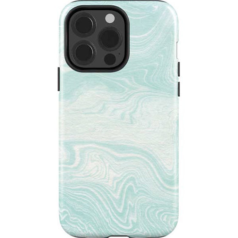 Marbleized Mint iPhone 14 Pro Impact Case