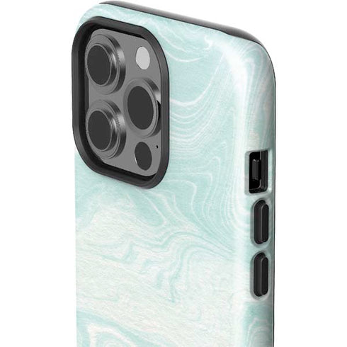 Marbleized Mint iPhone 15 Pro Impact Case