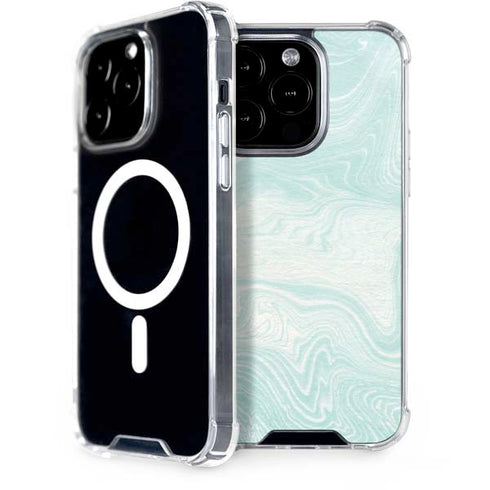 Marbleized Mint iPhone 14 Pro MagSafe Case