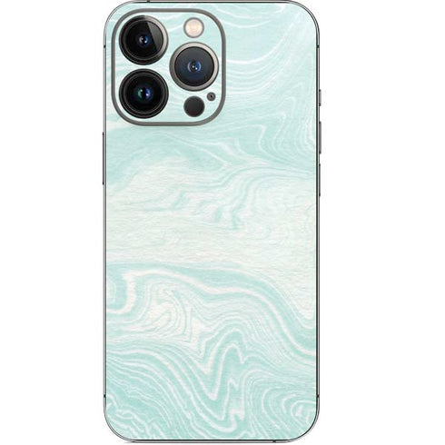 Marbleized Mint iPhone 15 Pro Skin