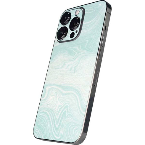 Marbleized Mint iPhone 15 Pro Skin