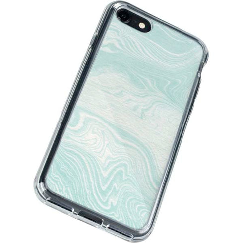 Marbleized Mint iPhone SE (2nd & 3rd Gen) Clear Case