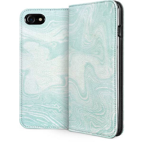 Marbleized Mint iPhone SE (2nd & 3rd Gen) Folio Case