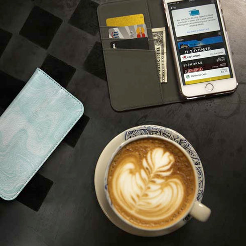 Marbleized Mint iPhone SE (2nd & 3rd Gen) Folio Case
