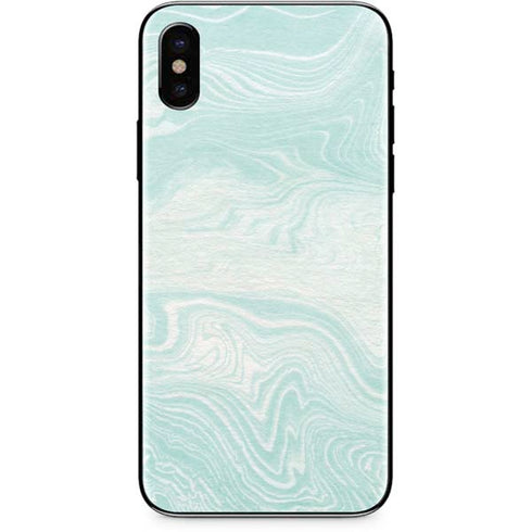Marbleized Mint iPhone X Skin